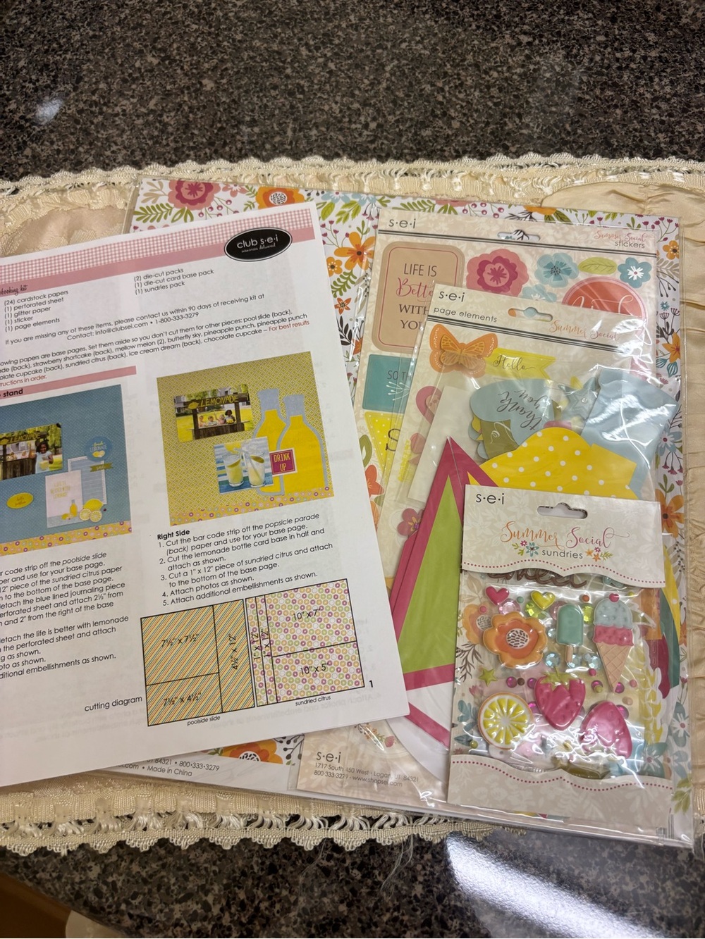 Club SEI Scrapbooking Kit Summer Social